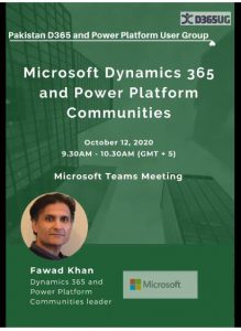 Microsoft's Dynamics 365 and Power Platform communities at the Pakistan D365 and Power Platform User Group meeting